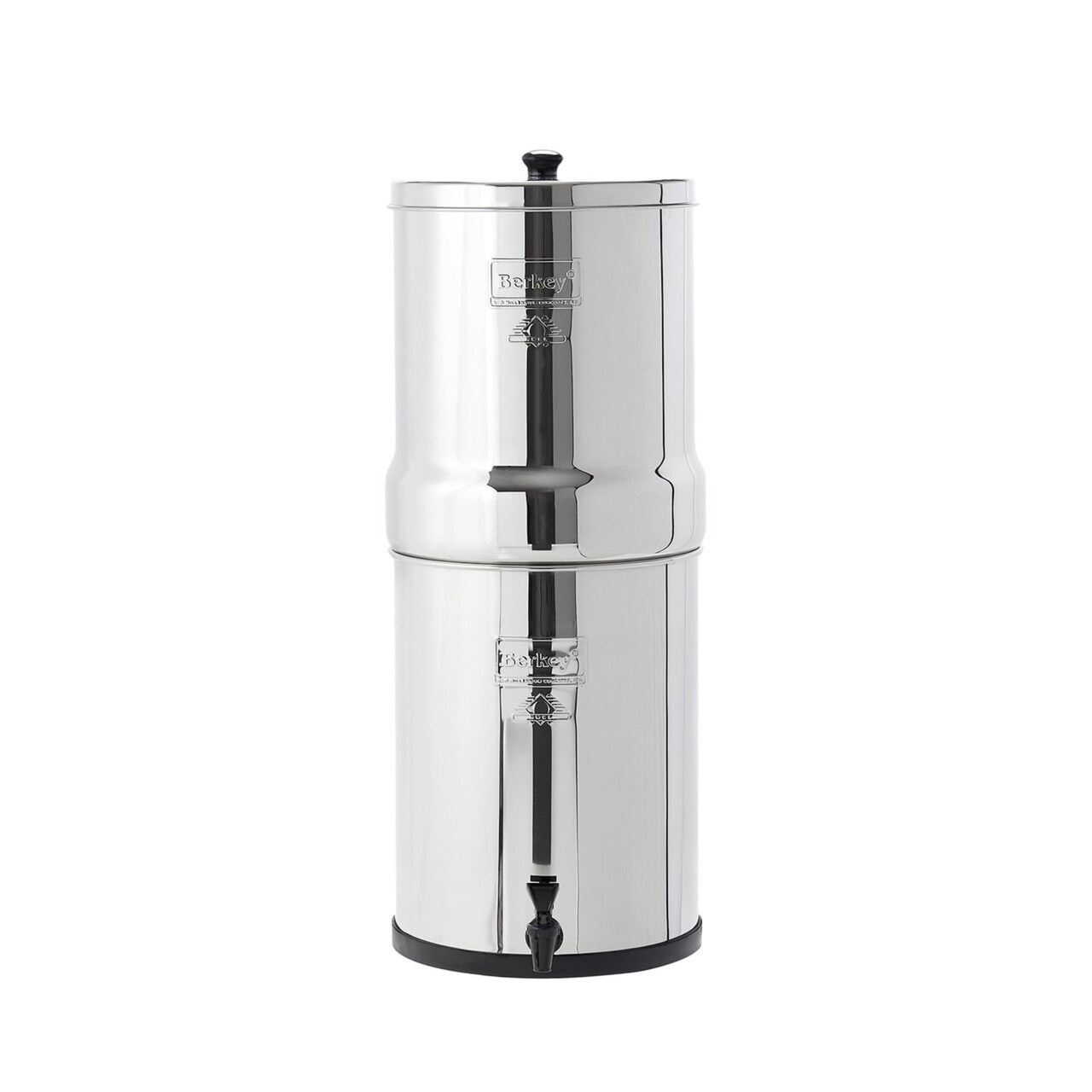 Imperial Berkey Water Filtration System with 2 Black Berkey Element Filters, Gravity-Fed, Stainless Steel, 4.5 Gallon